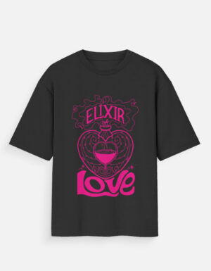 Elixir of Love - Midnight | Oversized Typographic T-Shirt