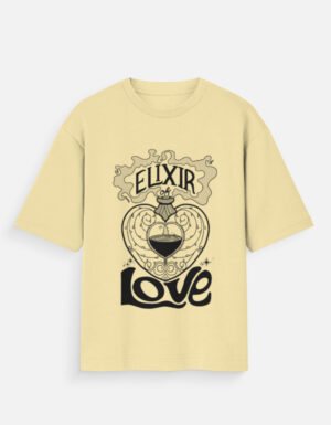 Elixir of Love - Ink | Oversized Typographic T-Shirt