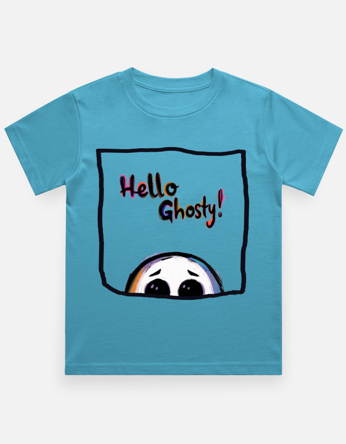 Hello Ghosty! | Kids Graphic T-Shirt - Image 9