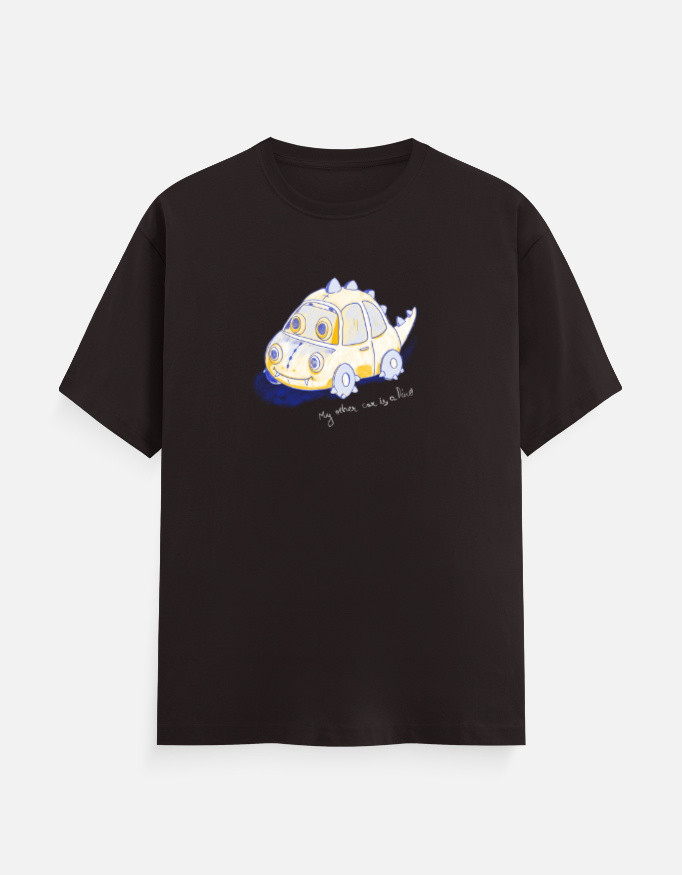 My Other Car Is a Dino - Dark | Lightweight Unisex T-Shirt - Image 2