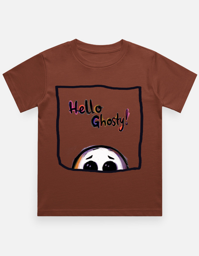 Hello Ghosty! | Kids Graphic T-Shirt - Image 15