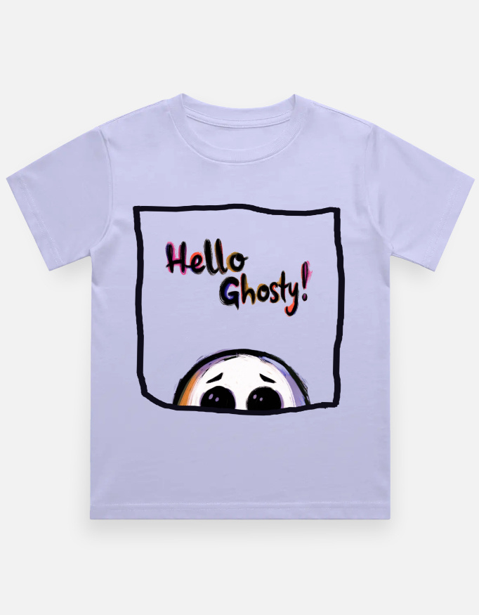 Hello Ghosty! | Kids Graphic T-Shirt - Image 19