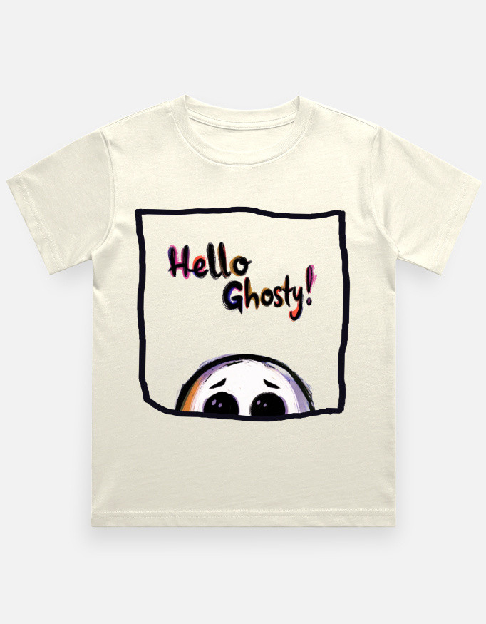 Hello Ghosty! | Kids Graphic T-Shirt - Image 23