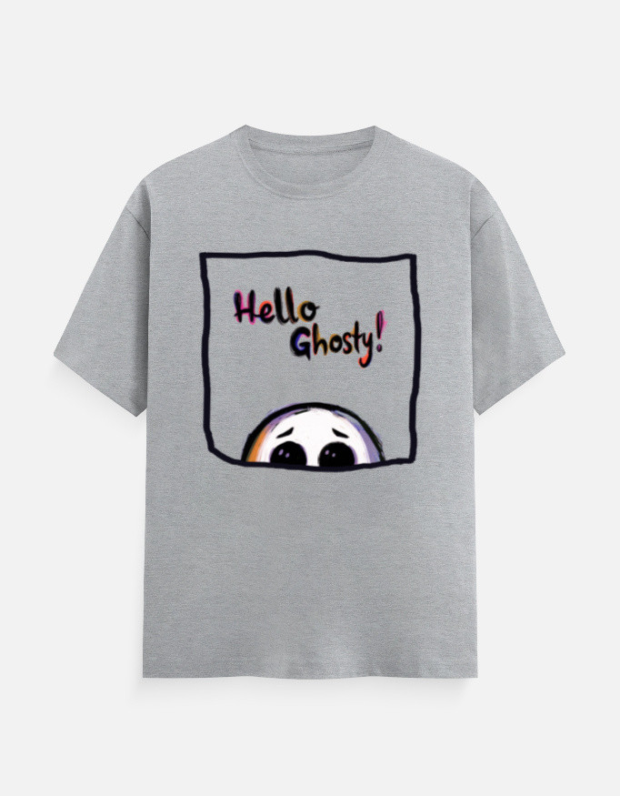 Hello Ghosty! | Lightweight Unisex Graphic T-Shirt - Image 7