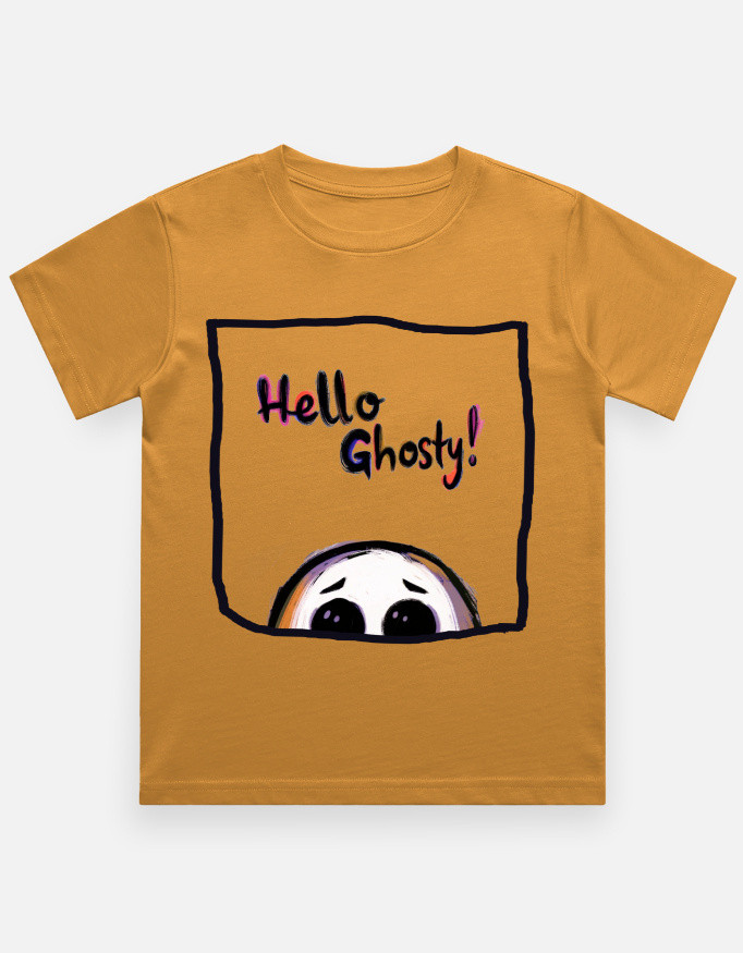 Hello Ghosty! | Kids Graphic T-Shirt - Image 13