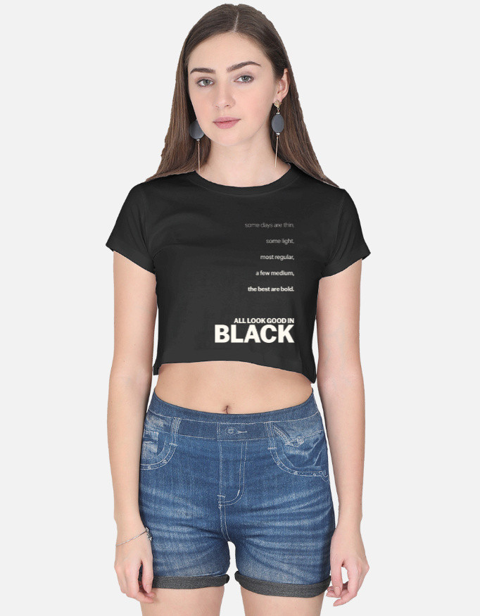 Looks Good in Black - Dark | Crop Top