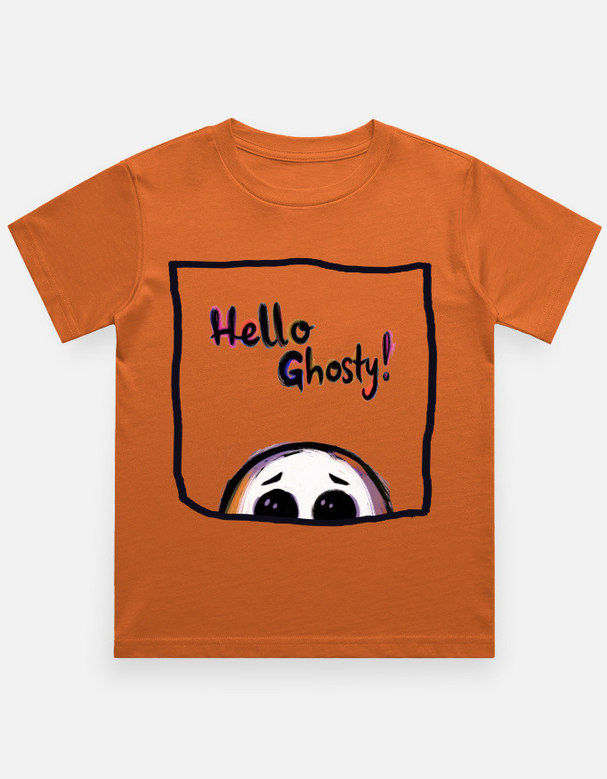 Hello Ghosty! | Kids Graphic T-Shirt - Image 11